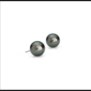 Tahitian Shell Pearl Earrings 12-14MM 925 Silver